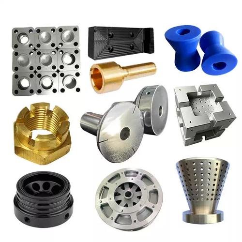 collection of custom CNC machined metal parts